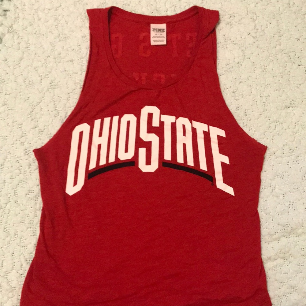 Red Victoria secret PINK Ohio State tank!